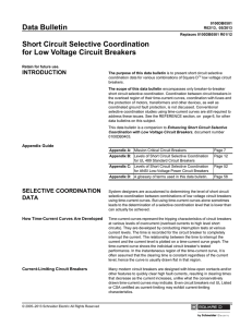 Short Circuit Selective Coordination for Low