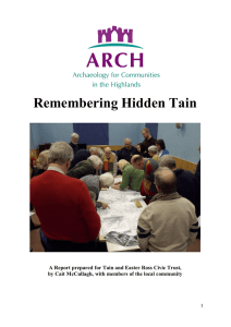 Remembering Hidden Tain - Highland Historic Environment Record