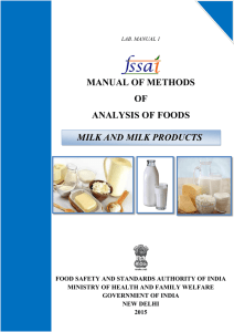 lab. manual 1 - Food Safety and Standards Authority of India