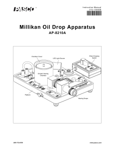 Millikan Oil Drop Apparatus
