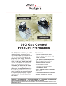 36G Gas Control Product Information