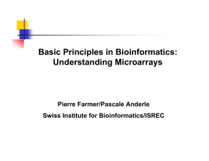 Basic Principles in Bioinformatics: Understanding Microarrays