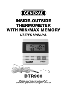 inside-outside thermometer with min/max memory dtr900