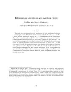 Information Dispersion and Auction Prices