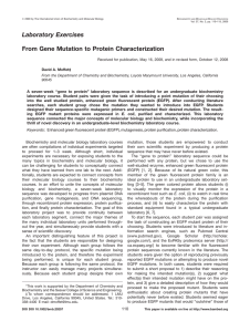 From gene mutation to protein characterization