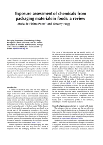 Exposure assessment of chemicals from packaging materialsin foods