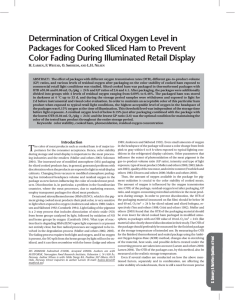 Determination of Critical Oxygen Level in Packages for