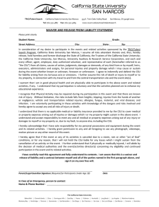 waiver and release from liability statement