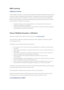 House of Multiple Occupancy - Definitions