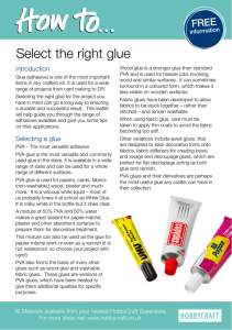 Select the right glue