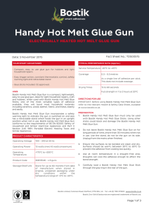 Handy Hot Melt Glue Gun