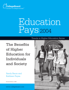 The Benefits of Higher Education for Individuals and Society