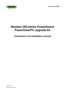 Newtest Powertimer_PowertimerPC_Connection unit installati…