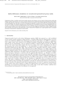 Lattice-Boltzmann simulations in reconstructed parametrized porous