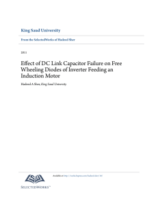 Effect of DC Link Capacitor Failure on Free Wheeling Diodes of