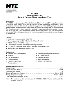 NTE989 Integrated Circuit General Purpose Phase Lock Loop (PLL)