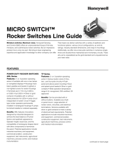 MICRO SWITCH™ Rocker Switches Line Guide