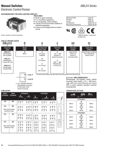 AML 24 and 26 Series Electronic Control Rocker Switches