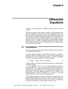 Differential Equations