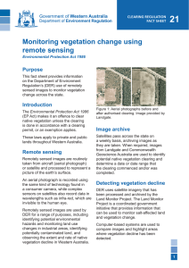 Monitoring vegetation change using remote sensing