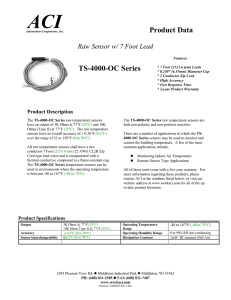 Product Data TS-4000-OC Series