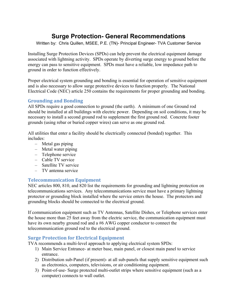 Surge Protection General