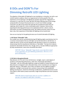 DOs and DON`Ts for Dimming LEDs
