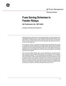 Fuse Saving Schemes in Feeder Relays