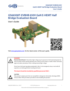 GS66508T-EVBHB 650V GaN E-HEMT Half Bridge