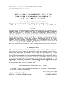 Fast reference governors for systems with state and control