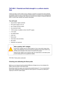 TAP 409-1: Potential and field strength in a uniform electric field