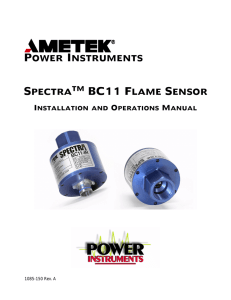 TM BC11 FLAME SENSOR - Ametek Power Instruments