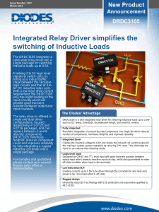 Integrated Relay Driver simplifies the switching of Inductive Loads