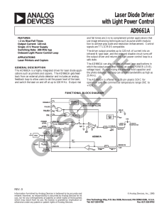 Laser Diode Driver with Light Power Control Data Sheet (Rev. 0)