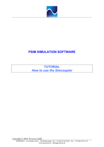 PSIM SIMULATION SOFTWARE TUTORIAL How to use