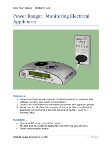 Power Ranger: Monitoring Electrical Appliances