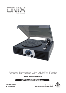 Stereo Turntable with AM/FM Radio