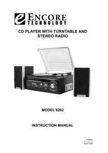 CD PLAYER WITH TURNTABLE AND STEREO RADIO