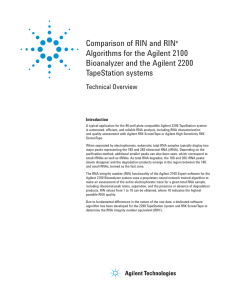 Comparison of RIN and RINe Algorithms for the Agilent 2100