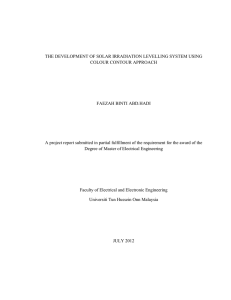 THE DEVELOPMENT OF SOLAR IRRADIATION LEVELLING