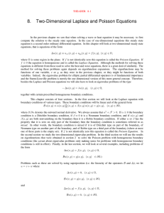 8. Two-Dimensional Laplace and Poisson Equations
