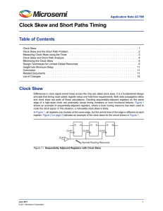 Clock Skew and Short Paths Timing