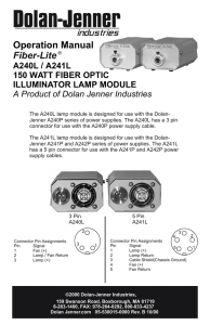 A240L/A241L 150 Watt Fiber Optic Illuminator Lamp