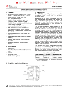 DRV83x2 Three-Phase PWM Motor Driver (Rev