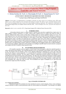 Indirect Vector Control of Induction Motor Using Pi Speed