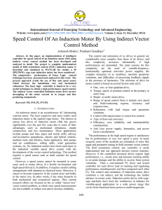 Speed Control Of An Induction Motor By Using Indirect Vector