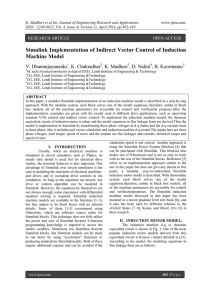 Simulink Implementation of Indirect Vector Control