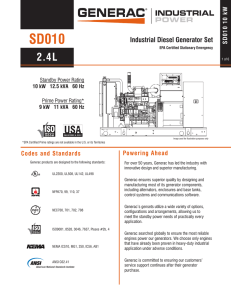 SD010 Industrial Diesel Generator Set