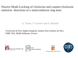 Passive Mode-Locking of clockwise and counter