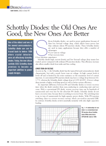 Schottky Diodes: the Old Ones Are Good, the